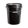 Black Plastic Bucket With Lid